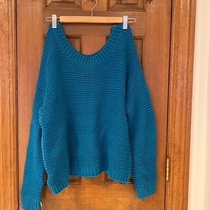 Loft oversized teal sweater